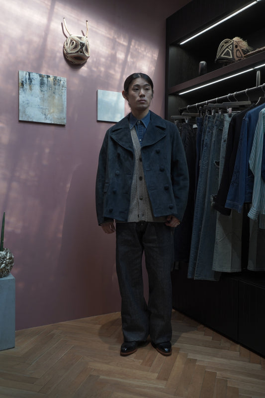 SUGARHILL SUEDE LEATHER BLOUSON (DARK NAVY)